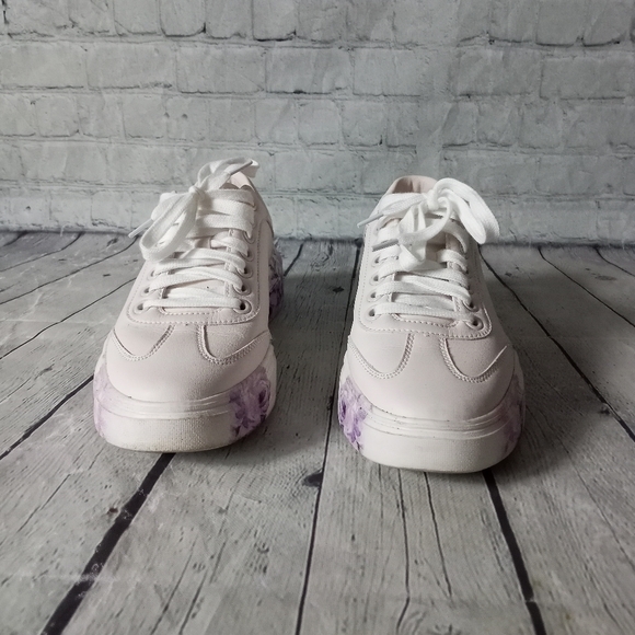 EUC Skechers Cordova Purple Floral Sneakers - 8.5 - Picture 6 of 10
